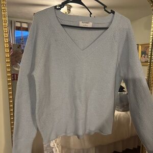 Old Navy Women's Soft Blue V-Neck Sweater